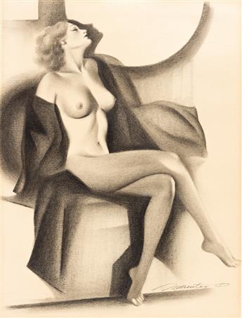 WARNER KREUTER (20th Century) Seated Pin-up - Murial.